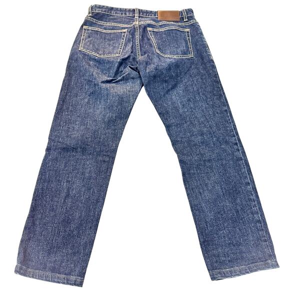 Dapper Boi Dark Wash Denim Straight Jeans Zip Fly Size 30 EUC - Picture 3 of 7